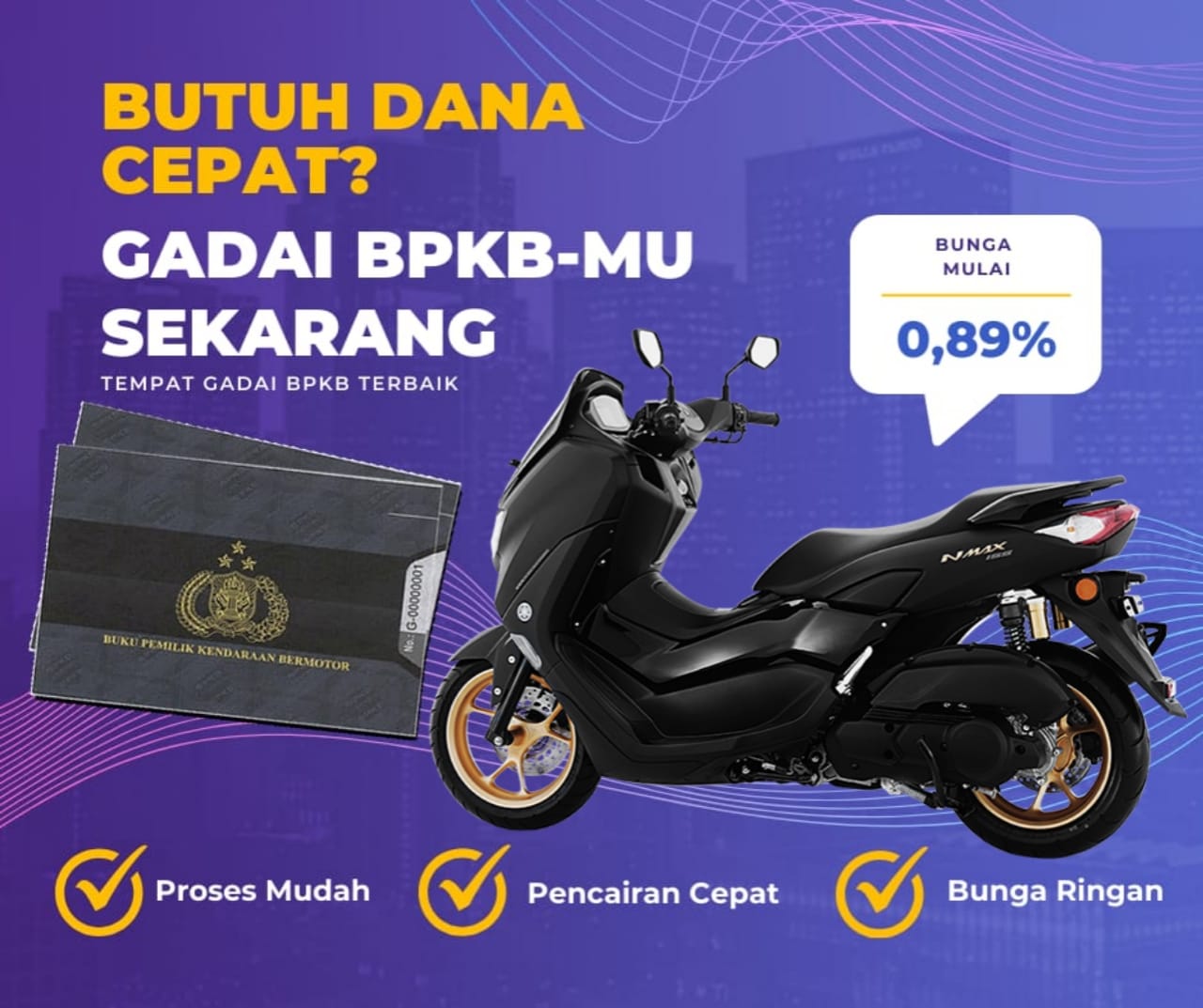 Pinjaman Dana Jaminan Bpkb Motor Yamaha Nmax 155 ABS Dapat Pinjaman Berapa? Seperti Ini Simulasinya